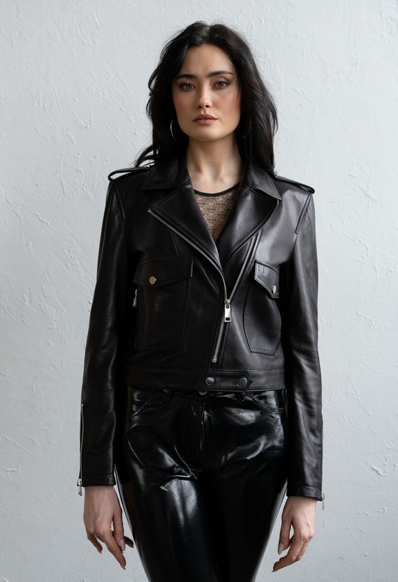 Czarna skórzana ramoneska edycja limitowana 