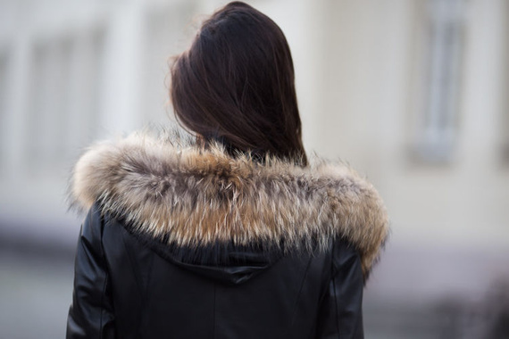 Jesienna kurtka damska skórzana z kapturem - Fratelli Emma