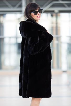 Futro z norek naturalnych - grzbiety Blackglama