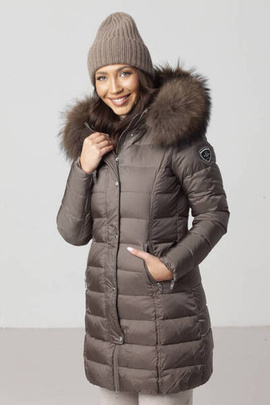 Beżowa kurtka puchowa Joyce Coat marki Rock&Blue