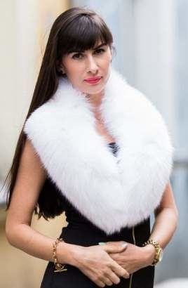 Kołnierz z naturalnego futra lisa