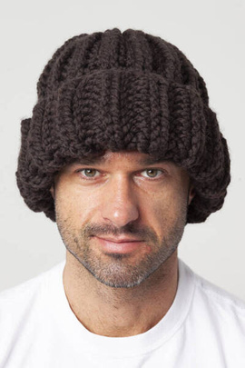 Brązowa czapka męska z najwyższej jakości wełny oraz alpaki