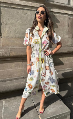 Wielobarwna sukienka maxi Norah