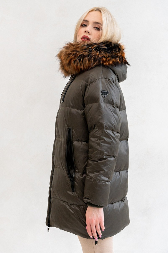 Puchowa kurtka Miracle w kolorze khaki