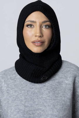 Czarna kominiarka Balaclava z wełny