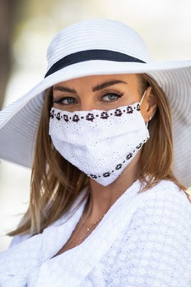 Elegancka maseczka ochronna w kolorze białym - edycja limitowana