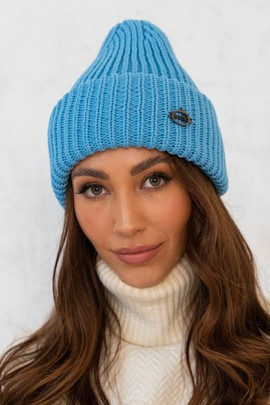 Czapka damska Derby w pięknym niebieskim kolorze