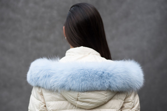 Futrzane obszycie na kaptur z naturalnego futra lisa