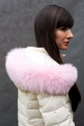 Futrzane obszycie na kaptur z naturalnego futra lisa