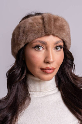 Brązowa opaska z norki