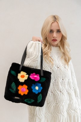 Torebka z naturalnego futra norki