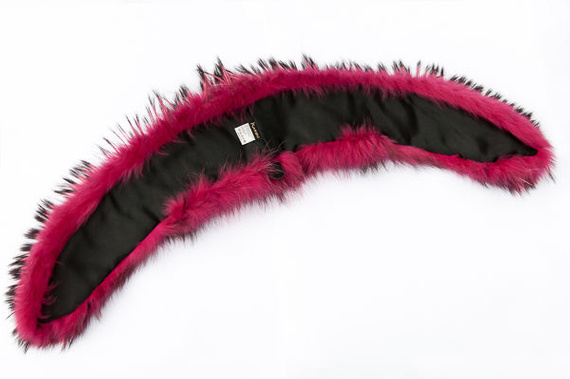 Futrzane obszycie na kaptur z naturalnego futra jenota