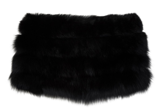 Etola z naturalnego futra lisa czarnego.