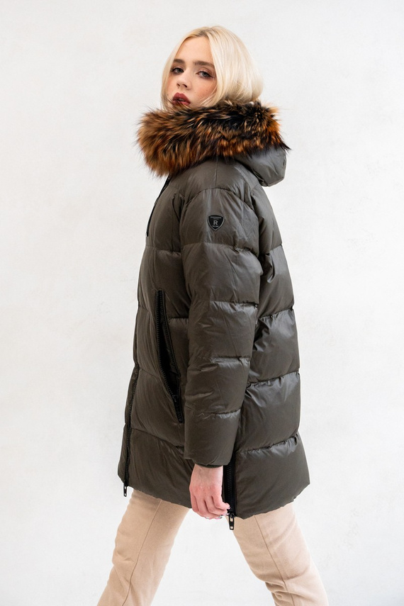 Puchowa kurtka Miracle w kolorze khaki