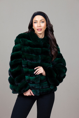 Naturalne futro z szynszyli farbowanych