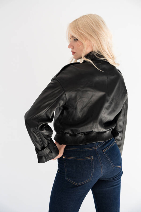 Czarna kurtka skórzana Vegas