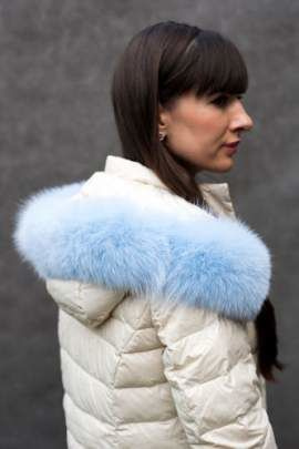 Futrzane obszycie na kaptur z naturalnego futra lisa