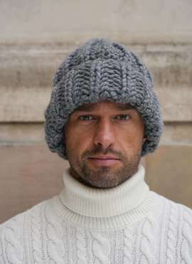 Czapka męska z najwyższej jakości wełny oraz alpaki