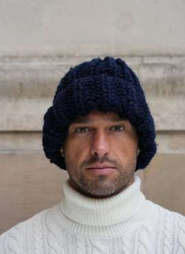 Czapka męska z najwyższej jakości wełny oraz alpaki