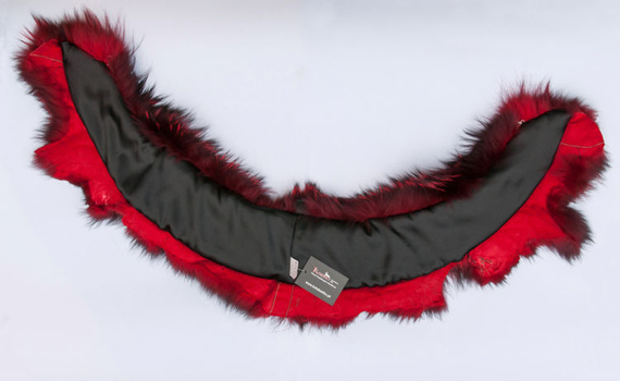 Kołnierz z naturalnego futra lisa srebrnego