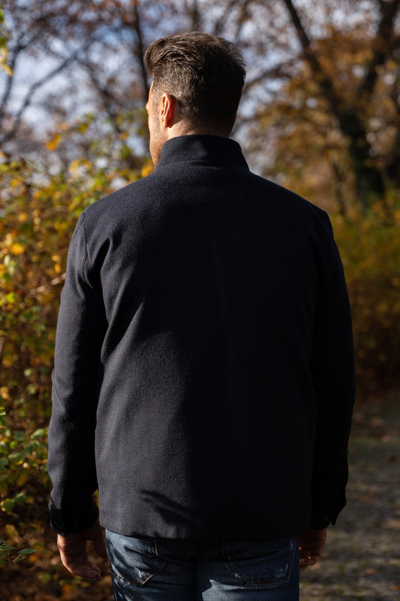 Granatowa kurta z kaszmiru z kamizelką 