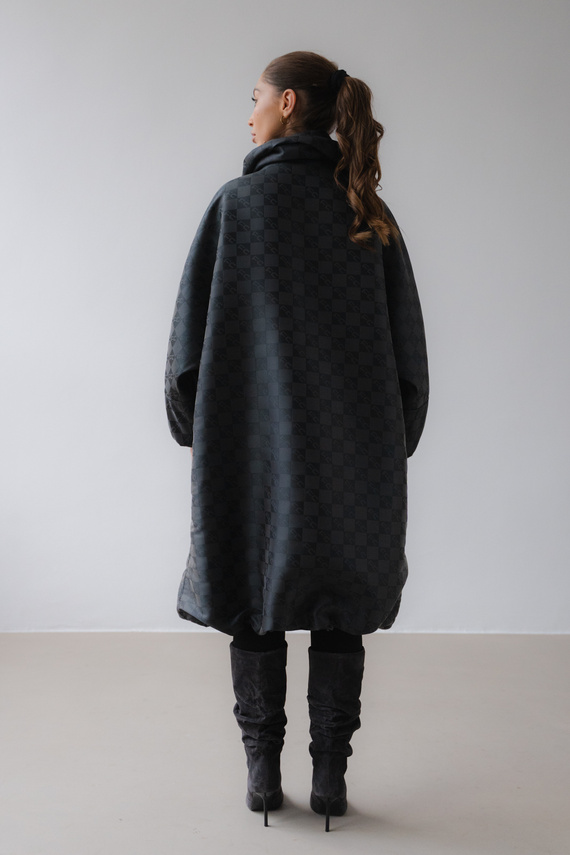 Grafitowa włoska kurtka żakardowa marki Flo&Clo 