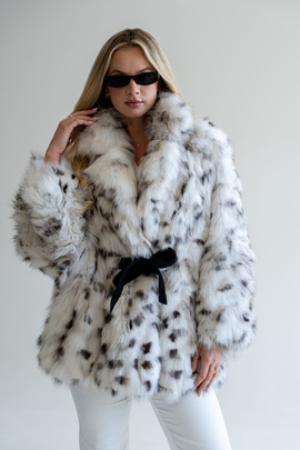 Futro z naturalnego lisa -unikalny wzór rysia