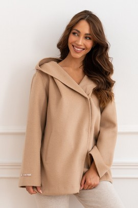 Kamelowa kurtka z włoskiego kaszmiru Loro Piana