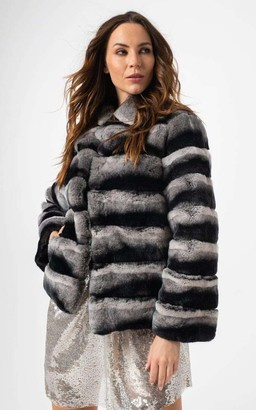 Szare futro z królika szynszylorexa