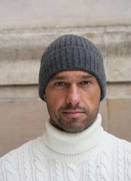 Czapka męska z jawyższej jakości kaszmiru