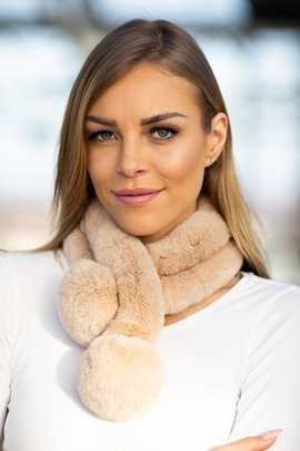 Szalik z naturalnego futra szynszylorexa.